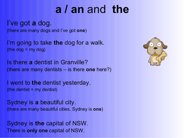 A An And The Articles